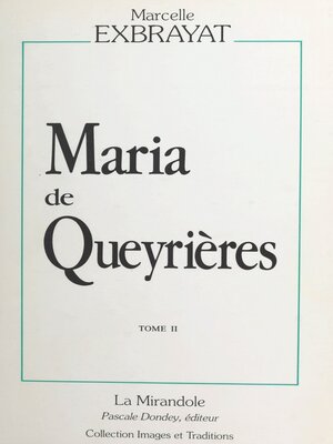 cover image of Maria de Queyrières (2)
